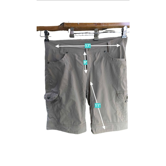 Women's Kuhl Gray Cargo Shorts Size 10 - Picture 4 of 7